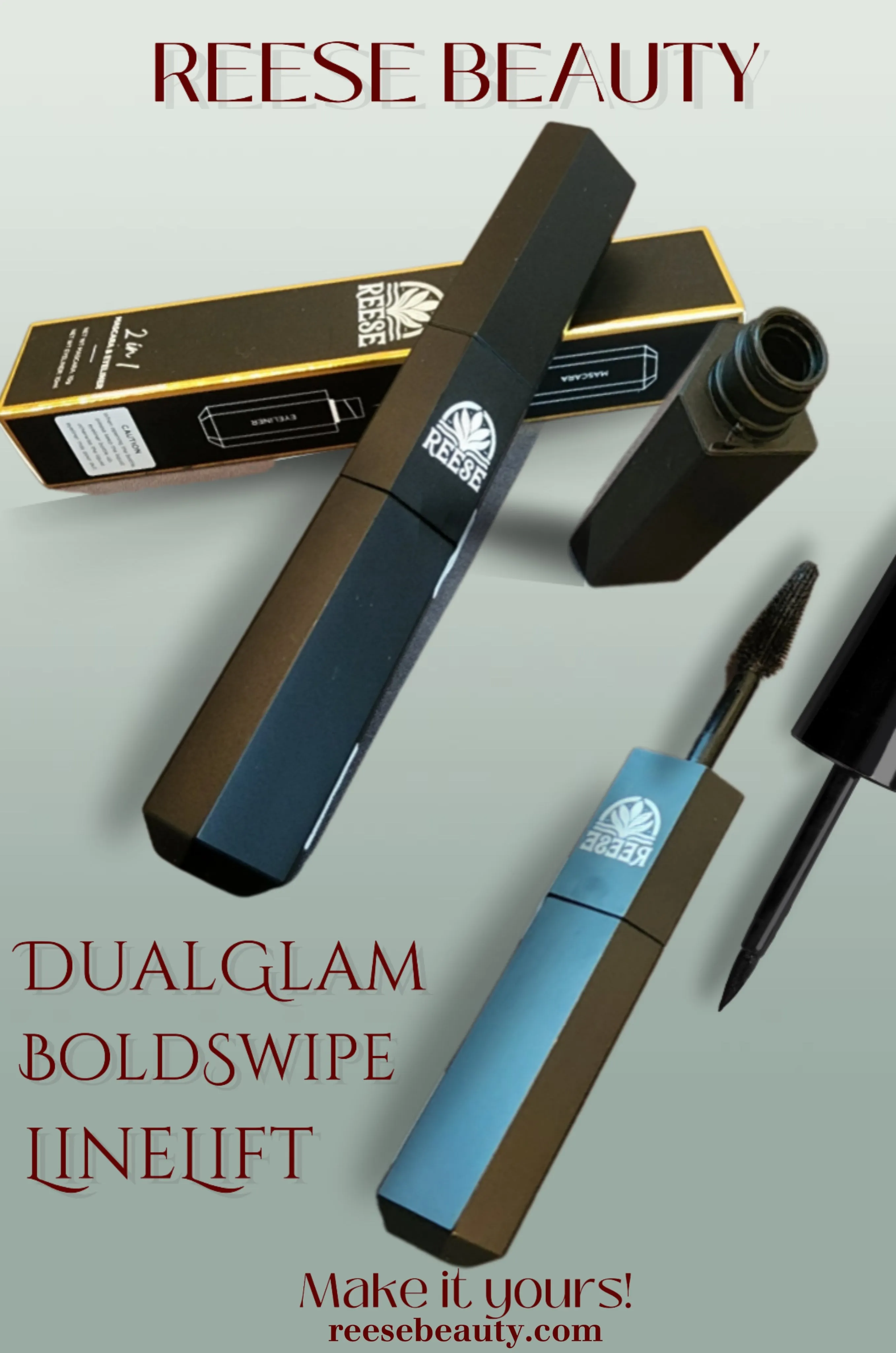 2-in-1 Mascara & Eyeliner|Bold Volume|Precise Lines |All Day Wear|Smudge-Proof|Waterproof|Perfect for Glam Look|Long Lasting|Volumizing|Lengthening|Thickening|Long-Wearing