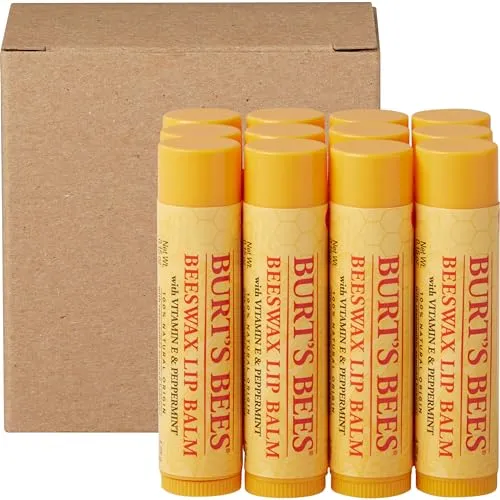 Burt's Bees Lip Balm Stocking Stuffers, Moisturizing Lip Care Christmas Gifts, Tropical - Pineapple, Berry Agua Fresca, Dragon Fruit Lemon and Coconut and Pear, Natural Origin Treatment (4-Pack)