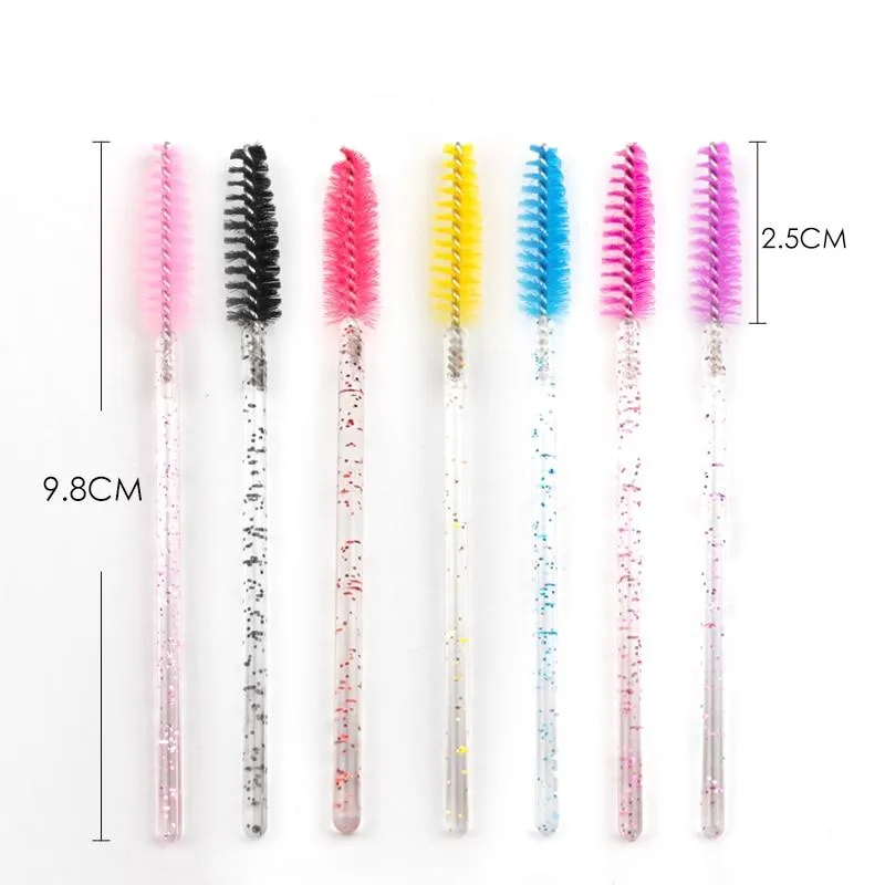 Disposable Crystal Diamond Handle Eyelash Makeup Mascara Wands