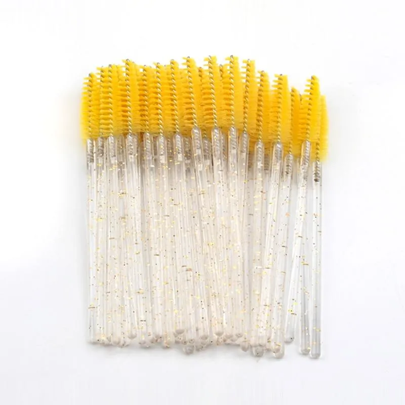 Disposable Crystal Diamond Handle Eyelash Makeup Mascara Wands