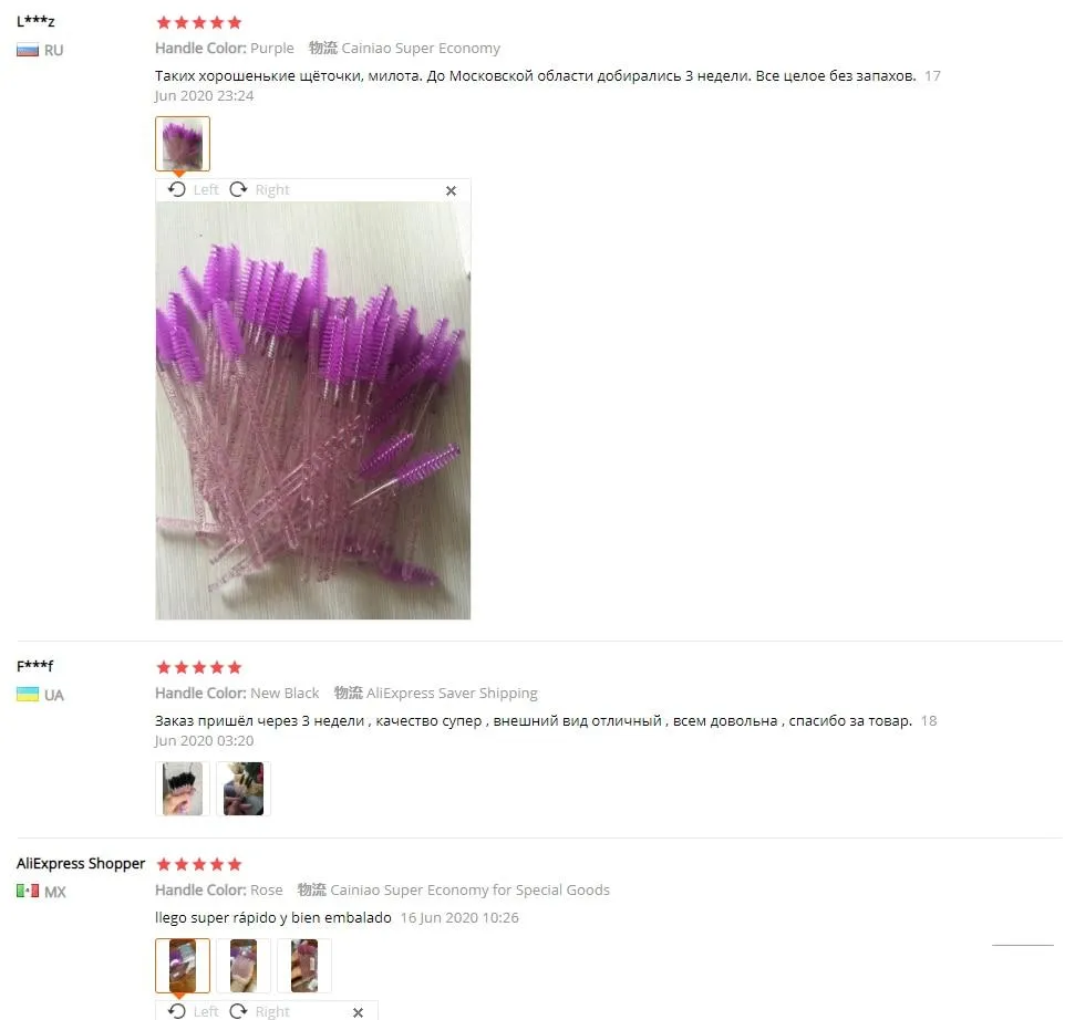 Disposable Crystal Diamond Handle Eyelash Makeup Mascara Wands