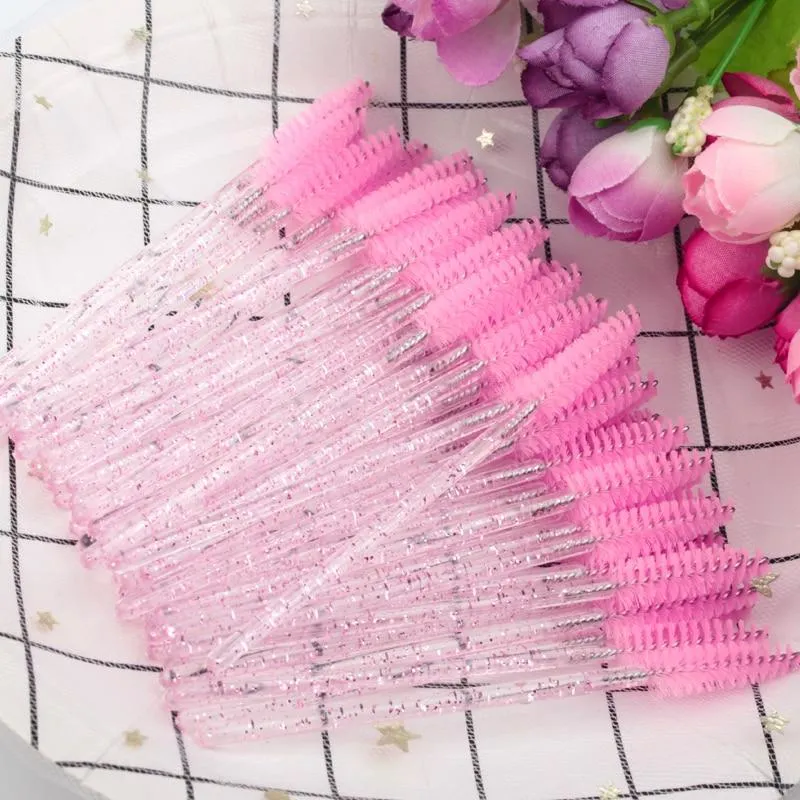 Disposable Crystal Diamond Handle Eyelash Makeup Mascara Wands