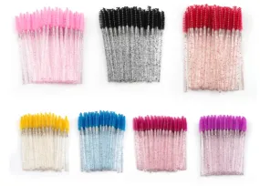 Disposable Crystal Diamond Handle Eyelash Makeup Mascara Wands