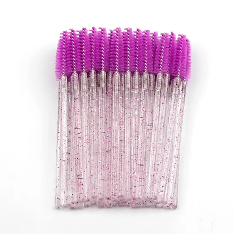 Disposable Crystal Diamond Handle Eyelash Makeup Mascara Wands