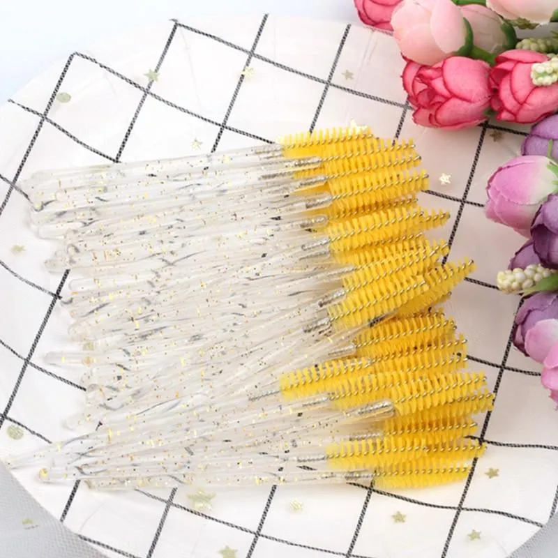 Disposable Crystal Diamond Handle Eyelash Makeup Mascara Wands