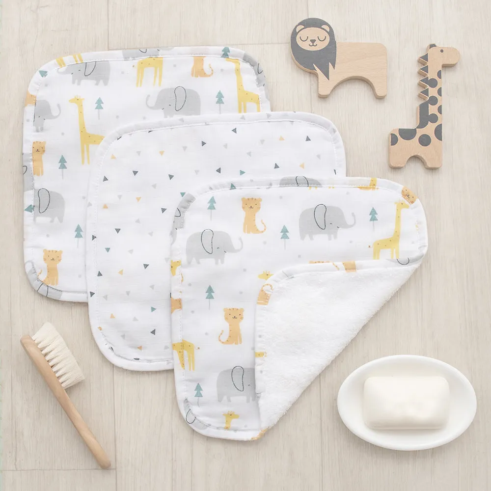 Muslin 3pk Face Wash Cloths